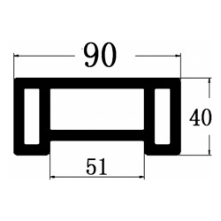 Poręcz, pochwyt na balustrady 90x40mm (H) - 1mb, POLdeck - WPC kompozyt drewna